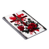 cross tattoo flower 7 notizblock (Rechte Seite)