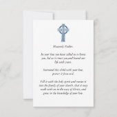 Cross - Taufe Christening Prayer Card Karte (Rückseite)