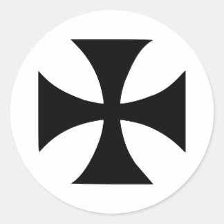 Cross Templar Runder Aufkleber