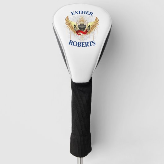 Cross und Angel Wings Golf Head Cover Headcover (Vorderseite)