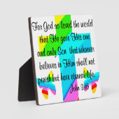 CROSS UND BUTTERFLY JOHN 3:16 DESIGN FOTOPLATTE (Vorderseite)