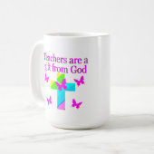 CROSS- UND BUTTERFLY-LEHRER, DIE DAS DESIGN VERBLE KAFFEETASSE (Vorderseite Links)