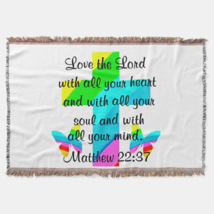 CROSS UND BUTTERFLY MATTHEW 22:37-DESIGN DECKE