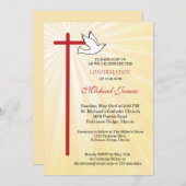 Cross und Dove Gold feiert Son-Bestätigung Einladung (Vorne/Hinten)