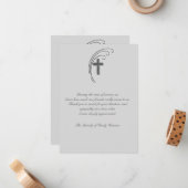 Cross und Fern - Bereavement Danke, Notecard Mitteilungskarte (Vorderseite/Rückseite Beispiel)