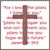 Cross und Jeremiah 29:11 Bibelverse Aufkleber (Vorderseite)