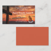 Cross und Sunset Pastor Business Card Visitenkarte (Vorne/Hinten)