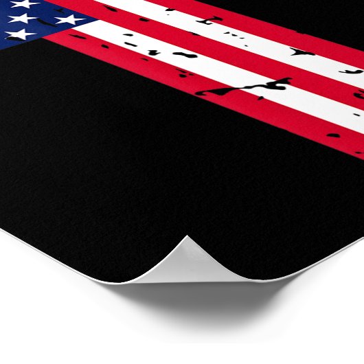 Cross Usa Flag Christian Religious Us America Fait Poster (Ecke)
