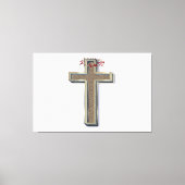 Cross Wall Art mit weißem Hintergrund Leinwanddruck (Vorderseite)