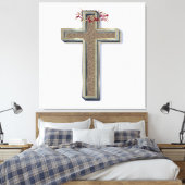Cross Wall Art mit weißem Hintergrund Leinwanddruck (Insitu (Schlafzimmer))