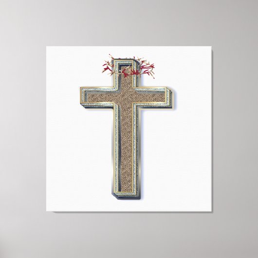 Cross Wall Art mit weißem Hintergrund Leinwanddruck (Vorderseite)