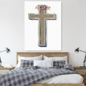 Cross Wall Art mit weißem Hintergrund Leinwanddruck (Insitu (Schlafzimmer))