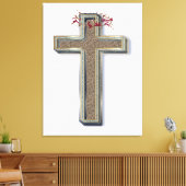 Cross Wall Art mit weißem Hintergrund Leinwanddruck (Insitu (Wohnzimmer))