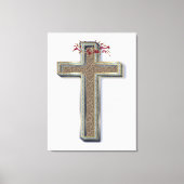 Cross Wall Art mit weißem Hintergrund Leinwanddruck (Vorderseite)
