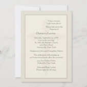 Cross Watermark Ecru Religiöse Einladung (Vorderseite)