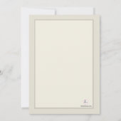 Cross Watermark Ecru Religiöse Einladung (Rückseite)