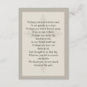 Cross Watermark Religious Bereavement Card Einladung