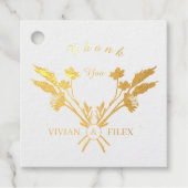 Cross Wildblume Danke Golden Geschenkanhänger (Vorderseite)