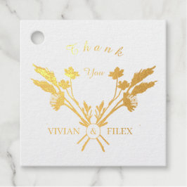 Cross Wildblume Danke Golden Geschenkanhänger