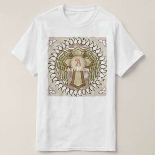 Cross Wings Monogramm T-Shirt (Design vorne)