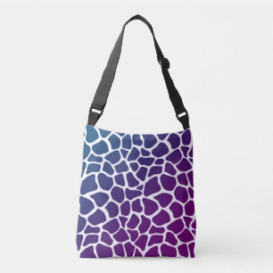 Crossbody Bag - Animal Print Giraffe Lila Tragetaschen Mit Langen Trägern