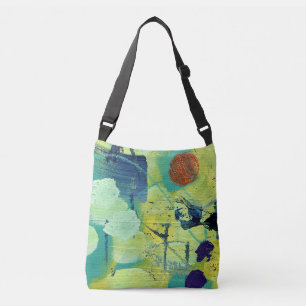 Crossbody Bag in Open Meadow/Fenceposts Design Tragetaschen Mit Langen Trägern