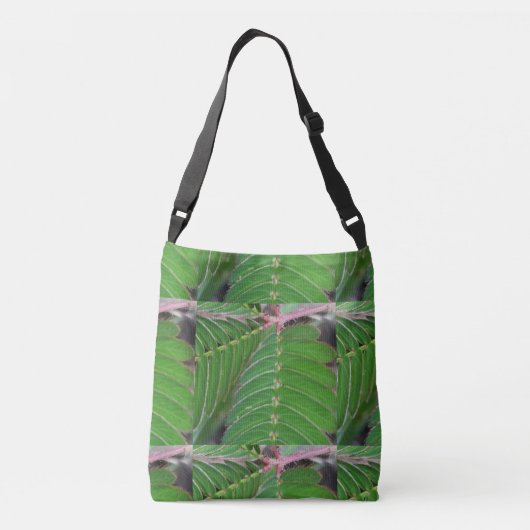 Crossbody Bag mit elegantem grünem Leaf Tragetaschen Mit Langen Trägern (Rückseite)