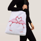 Crossbody Bag - Rosa Flamingos müssen Liebe sein Tragetaschen Mit Langen Trägern (Von Nahem)
