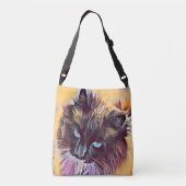 Crossbody Handtasche schöner Ragdoll Katze (Rückseite)