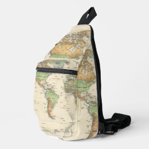 Crossbody Sling Bag - Karte von Amerika