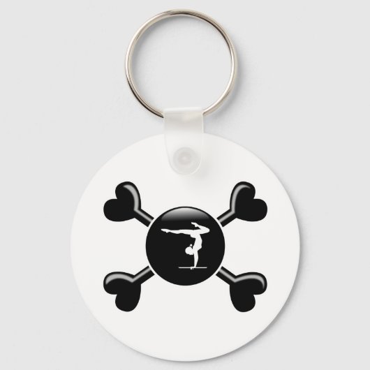 Crossbones Gymnastik Schlüsselanhänger (Vorderseite)