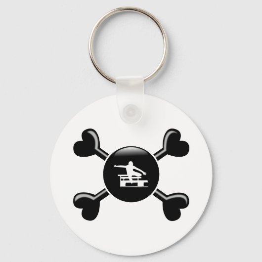 Crossbones Hurdling Schlüsselanhänger (Vorderseite)