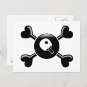 Crossbones Tischtennis Postkarte (Vorne/Hinten)