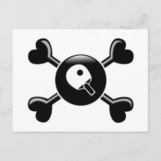 Crossbones Tischtennis Postkarte