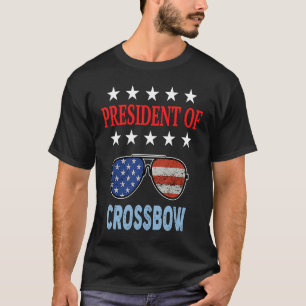 Crossbow Accessories USA Flag Crossbow Sprichwort T-Shirt