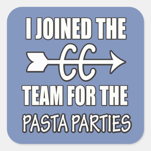 CrossCountry Running Pasta Party Stickers Geschenk (Vorderseite)