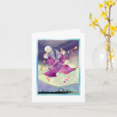 Crossed Angels Weihnachtskarte Karte (Gelbe Blume)