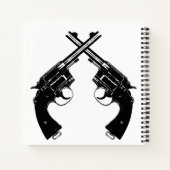 Crossed Antique Revolvers // Vintage Waffen in Sch Notizblock (Rückseite)