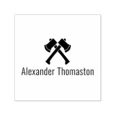 Crossed Axes Silhouette Ax Sport Threading Name Permastempel (Design)