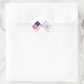 Crossed Bennington und Culpeper Flags Runder Aufkleber (Tasche)