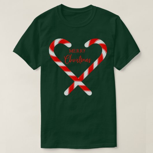 Crossed Candy Canes T-Shirt (Design vorne)