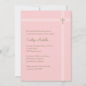 Crossed Corner Taufe/Christening Einladung (Vorderseite)