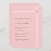 Crossed Corner Taufe/Christening Einladung (Vorne/Hinten)