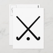 Crossed Field Hockey Clubs Postkarte (Vorne/Hinten)