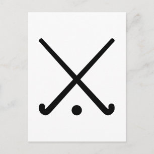 Crossed Field Hockey Clubs Postkarte