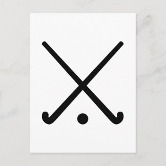 Crossed Field Hockey Clubs Postkarte