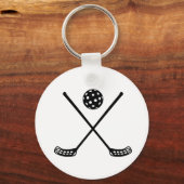 Crossed Floorball Sticks Schlüsselanhänger (Vorderseite)