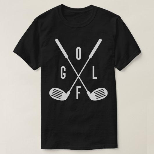 Crossed Golf Clubs For Golf Player T-Shirt (Design vorne)