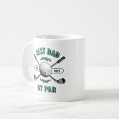 Crossed Golf Clubs & Golf Ball Bester Vater Par Kaffeetasse (Vorderseite Links)