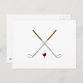 Crossed Golf Clubs Postkarte (Vorne/Hinten)